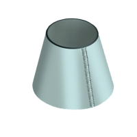 Обечайка оцинкованная коническая 1120x1020x12 мм 10Г2 ГОСТ 14249-89