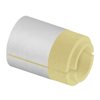 Скорлупа ППУ фольгированная 530x70 мм для труб ГОСТ 30732-2020