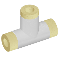 Тройник теплоизоляционный минераловатный оцинкованный 1020x57 мм ГОСТ 30732-2020