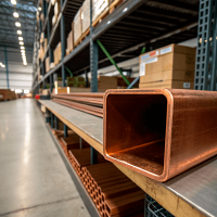 Труба медная профильная квадратная ДКВНМ 10x10x2,5 мм М2 ТУ 48-21-295-82