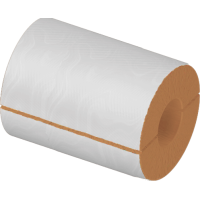 Цилиндр теплоизоляционный базальтовый вырезной оцинкованный 1020x40x500 мм Г1 Ц 100 ГОСТ 23208-2022