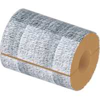 Цилиндр теплоизоляционный базальтовый вырезной фольгированный 1020x50x500 мм НГ Ц 100 ГОСТ 23208-2022