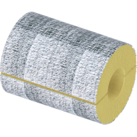 Цилиндр теплоизоляционный минераловатный вырезной фольгированный 1020x100x1200 мм НГ Ц 150 ГОСТ 23208-2022