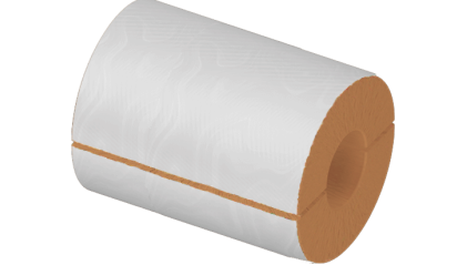 цилиндр теплоизоляционный базальтовый 1020x80x500 мм НГ Ц 100 купить в Екатеринбурге