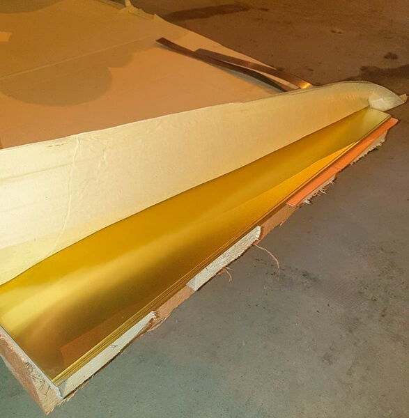 Лист латунный ДПРНМ 5x600x1500 мм Л63 ГОСТ 2208-2007 фото